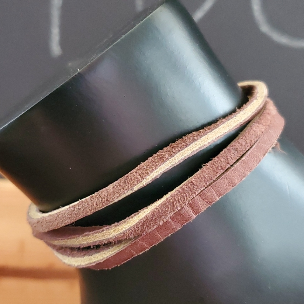 100% rawhide leather bracelet